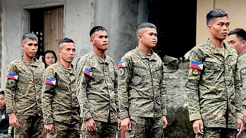 Five Cafgu members assigned to the Dalagsaan Patrol Base in Libacao, Aklan, were awarded medals for their dedication to peace and security during a June 16, 2025, Serbisyo Caravan that also included training and P600,000 in livelihood assistance. (Photo courtesy of the 3rd Infantry Division, Philippine Army)