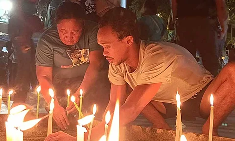 ‘BRING FPRRD HOME’. Dabawenyo supporters of former President and Davao City Mayor-elect Rodrigo Duterte lit candles on Thursday evening, June 19, 2025, to mark the 100th day of his detention at The Hague, Netherlands, following his arrest by the International Criminal Court (ICC).