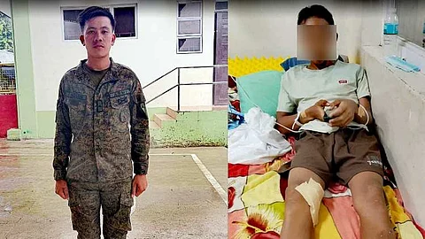 ILOILO. Private Justin Dagsan of the Philippine Army’s 61st Infantry (Hunter) Battalion is hailed for saving the life of 15-year-old John Eugene Oliver Regondon in Barangay Lublub, Valderama, Antique after dislodging a live electrical wire with a rock on June 24, 2025.