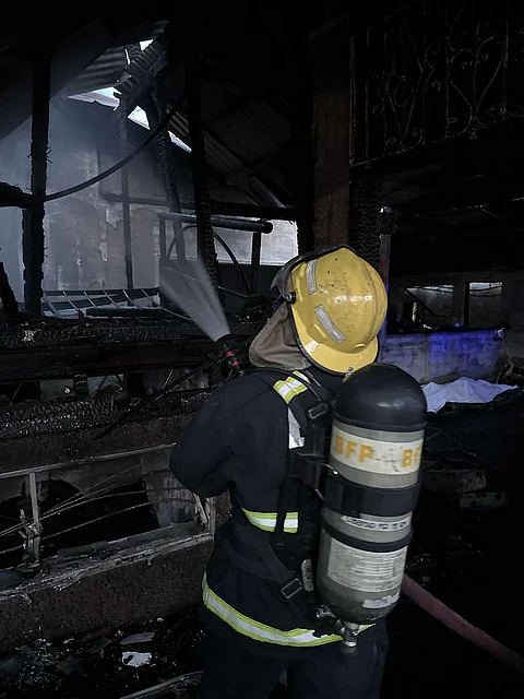 BACOLOD. An elderly couple was killed in a fire that engulfed their two-story house at Turquoise Street, City Heights Subdivision, Barangay Taculing, Bacolod City, on Monday morning, June 30, 2025.