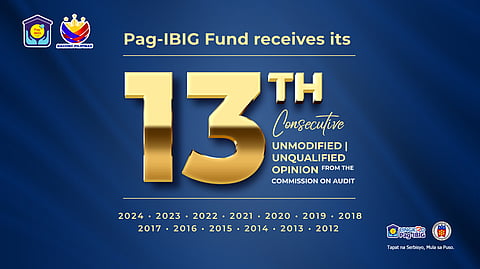 Pag-Ibig Fund earns 13th straight unmodified opinion from COA