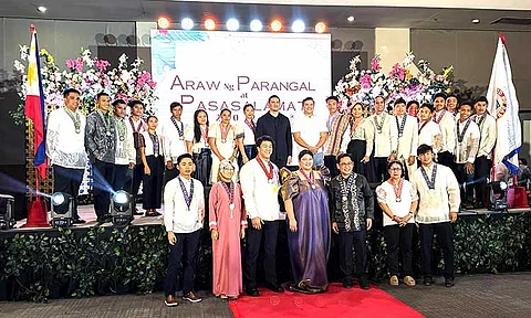 ARAW NG PARANGAL AT PASASALAMAT. Outgoing Davao City Mayor Sebastian “Baste” Duterte leads the tribute to Dabawenyo athletes and their coaches for bringing pride and honor to the city and the nation through their achievements in national and international competitions during the Araw ng Parangal at Pasasalamat 2025 held Sunday, June 29, at the SMX Convention Center.