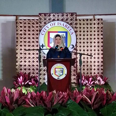 ZAMBOANGA. Mayor Sitti Djalia Turabin-Hataman of Isabela City, Basilan delivers her inaugural address Monday, June 30, as she assumes her third term in office. She described her inauguration as a continuation of a collective journey built on trust and anchored in governance rooted in empathy, participation, and accountability, not just the beginning of a new term.
