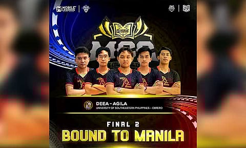 FINALS-BOUND. The DEEA-Aguila of the University of Southeastern Philippines (Usep) will aim for honors in the MCC S2 Championship Stage from July 11 to 13 at the SM Mall of Asia Music Hall in Manila.