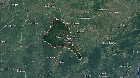 Batuan Bohol map