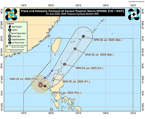 Signal no. 3 up in portions of Pangasinan, La Union as 'Emong' maintains strength