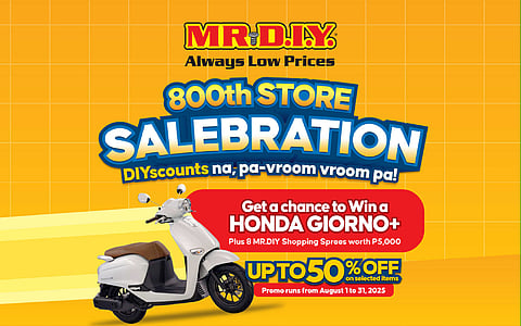 MR.DIY revs up the excitement with 800th Store SALEbration Raffle Promo