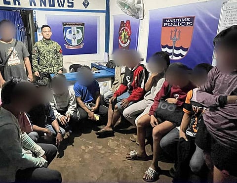 ZAMBOANGA. Policemen rescue 17 potential victims of human trafficking in the Mapun, Tawi-Tawi on Thursday, August 14. The all male rescued individuals are all residents of Sindangan, Zamboanga del Norte, who were recruited to work in Malaysia with no legal documents.