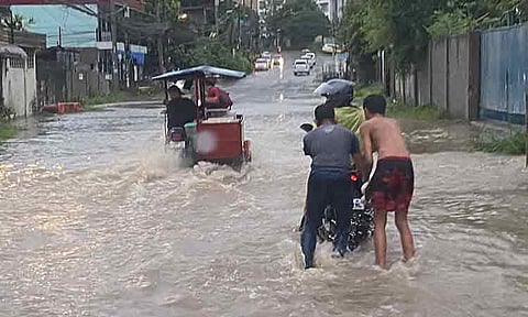 The Cabantian–Indangan Road in Davao City was flooded following heavy rainfall on Tuesday afternoon, August 19, 2025.