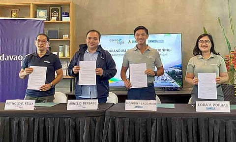 MEMORANDUM, Officials of Davao Light and Power Company and Damosa Land, Inc. sign a Memorandum of Agreement on August 19, 2025, at The Vessel in Panabo City for the construction of a new power substation to supply reliable, cost-efficient energy to the expanding Anflo Industrial Estate.