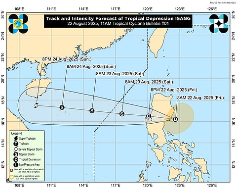 Extreme Luzon provinces placed under Signal No. 1 due to 'Isang'