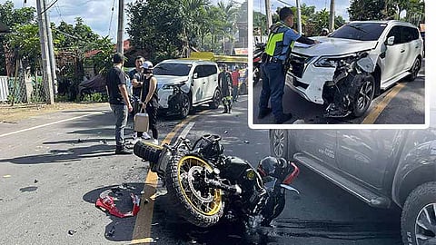 Big bike, SUV nagsungag; rider patay