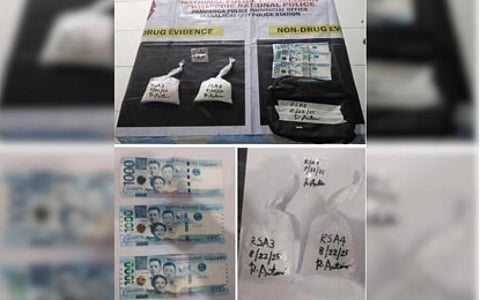 CONFISCATED. Police Regional Office-Central Luzon agents arrest three suspects, including two high-value individuals, in separate buy-busts in Pampanga and Bulacan provinces on Friday (Aug. 22, 2025). Authorities seized over PHP1.8 million worth of suspected shabu. (PNA photo by Jason de Asis)