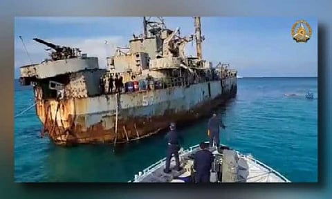 BRP Sierra Madre (Screengrab from AFP video)