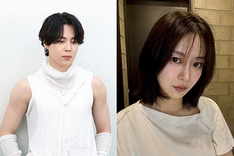 Photos from Jimin and Song Da-eun's IG pages