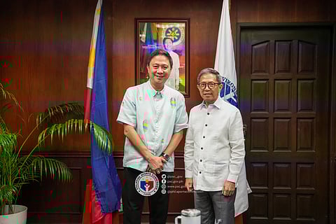 Philippine Sports Commission (PSC) chairman Pato Gregorio, left, and Department of Environment and Natural Resources (DENR) Secretary Raphael Lotilla will design a plan to transform the Ninoy Aquino Parks and Wildlife Center in Quezon City into a vibrant and multi-purpose space for sports activities, recreation, and physical fitness.