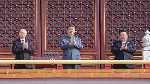 Putin, Xi, Kim display united front in Beijing