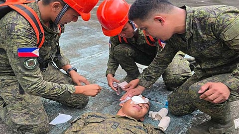 ZAMBOANGA. The Army’s 1101st Infantry Brigade (1101Bde) conducts Tactical Combat Casualty Care training, equipping 44 soldiers, including eight reservists, with life-saving battlefield medical skills. The training was held at the 1101Bde headquarters in Matalin village, Malabang, Lanao del Sur. (SunStar Zamboanga)