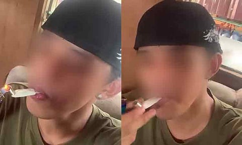 A minor was featured in a viral social media video allegedly smoking marijuana on September 9, 2025.