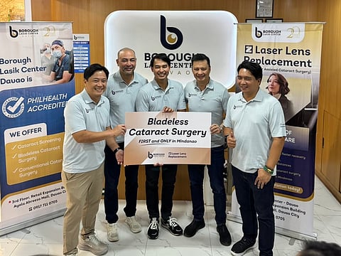 From left: Dr. Ted Arcenas, refractive surgeon; Dr. Ches Heredia, Chief Executive Officer (CEO) and Head refractive surgeon; Dr. Gary Bunagan, BLC-Davao medical director; Dr. Jun Serrano, refractive surgeon; and Dr. Ricky Aranzamendez, Chief Operating Officer (COO).