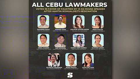 11 ka Sugboanong kongresista
mipaluyo ni Kongresista Dy