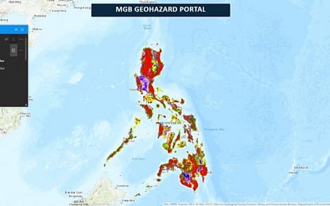 STAY ALERT. The Department of Environment and Natural Resources on Wednesday (Sept. 17, 2025) reminds the public and local government units to remain alert and prepared, as deep floods and landslides due to heavy rains threaten the country. It said that the MGB Geohazard portal identifies barangays most susceptible to floods and landslides. (Photo courtesy of DENR-MGB)