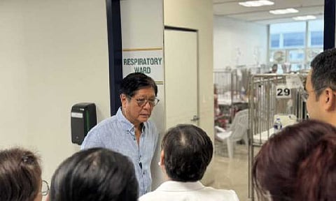 HOSPITAL VISIT. President Ferdinand R. Marcos Jr. visits Dr. Jose Fabella Memorial Hospital in Santa Cruz, Manila on Saturday (Sept. 20, 2025) to assess the implementation of the government’s Zero Balance Billing policy. Marcos inspected the hospital’s facilities and met with frontline healthcare workers and patients. (Photo from Malacañang Press Corps Pool)