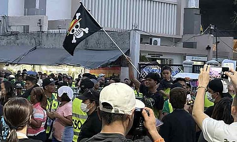 ‘ONE PIECE’ PROTEST. A flag from the hit anime One Piece was waved by an attendee during the “Pray for the Philippines” rally at San Pedro Square in Davao City on Sunday, September 21, 2025. The nationwide protests, held on the 53rd anniversary of Martial Law, called out rampant government corruption. The One Piece flag drew inspiration from recent protest movements in Indonesia and Nepal.