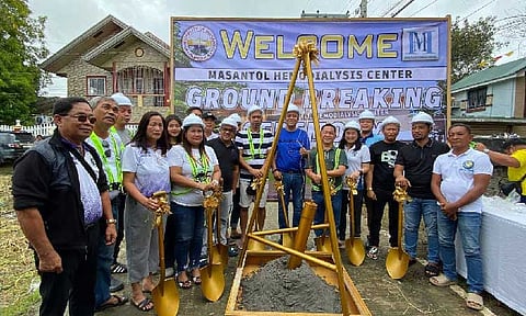 Masantol town officials, headed by Mayor Danilo Guintu, lead the groundbreaking ceremony for the Masantol Hemodialysis Center in Barangay Caingin on Wednesday. Photo courtesy of Masantol PIO
You sent