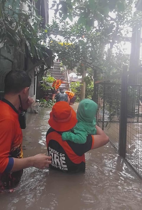 BACOLOD. A total of 57 individuals from Purok Hanapbuhay, Barangay Pahanocoy were evacuated to Medalla Integrated school due to flooding caused by Severe Tropical Storm Opong Friday morning, September 26, 2025.