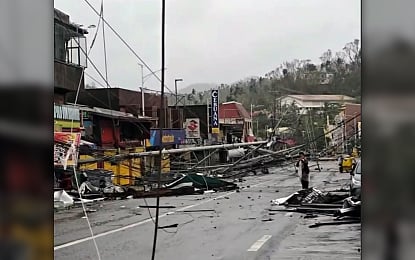OPONG'S ONSLAUGHT. Severe Tropical Storm Opong leaves a trail of devastation in Masbate City, Masbate on Friday, September 26, 2025), following its landfall in the province's Palanas town. The National Disaster Risk Reduction and Management Council said the number of families affected by the combined effects of the southwest monsoon (habagat) and the series of tropical cyclones has climbed to 303,357.