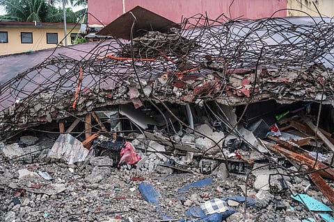 CEBU. At least seven people were killed after houses collapsed in Yolanda Village, Polambato, Bogo City, following a 6.9-magnitude earthquake on Tuesday night, September 30, 2025. These photos were taken on Wednesday, October 1.