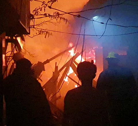ZAMBOANGA. A three-hour fire destroys an estimated P9 million worth of properties along Estrada Street, Tetuan village early Thursday, October 2. The fire reached second alarm and was declared fire out around 3:21 a.m. Thursday.