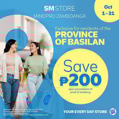 ZAMBOANGA. SM Store Mindpro offers exclusive treat for Basilan residents this October