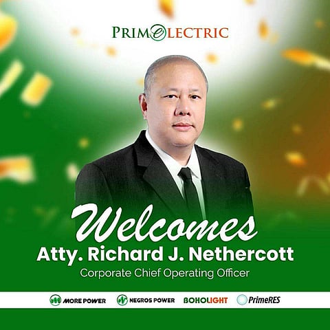 ILOILO. Lawyer Richard Nethercott, former President and CEO of the Independent Electricity Market Operator of the Philippines (IEMOP), joins billionaire Enrique Razon Jr.’s Primelectric Holdings, Inc. as corporate chief operations officer, bringing his extensive energy sector experience to the company’s expanding power distribution operations.