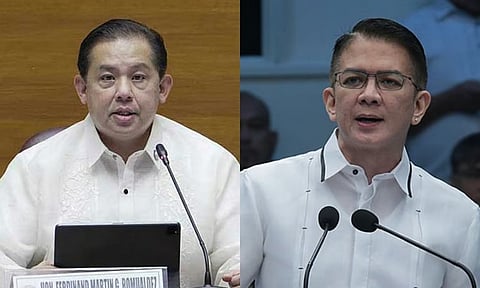 MANILA. Leyte First District Representative Ferdinand Martin Romualdez Sr. and Senator Francis Joseph "Chiz" Escudero.