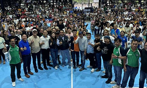 AKAP IN SAN LUIS
Senator Lito Lapid leads the distribution of financial assistance to 666 San Luis folks through DSWD’s AKAP. He is joined by San Luis Mayor Jayson Sagum, and Board Members Maynard Lapid and Kaye Naguit. - Princess Clea Arcellaz