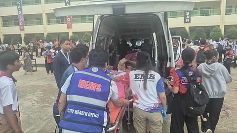 Mga estudyante nalipong sa linog