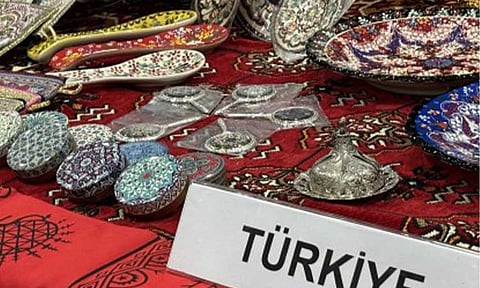 INT’L BAZAAR. The Turkish Embassy in the Philippines showcases Türkiye's products that will be presented in the upcoming 2025 International Bazaar at World Trade Center in Pasay City on Nov. 16, 2025. Türkiye is among the diplomatic missions that joined the preview of products at the Department of Foreign Affairs office on Friday (Oct. 17). (PNA photo by Joyce Ann L. Rocamora)