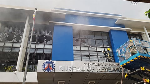 Fire hits DPWH office