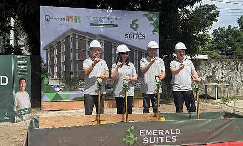 Mid-rise modern condominium Emerald Suites is soon to rise in Angeles City. The groundbreaking ceremonies on October 28 were led by N.S. Mangio Group of Companies President and Chief Executive Officer Architect Nestor S. Mangio; Angeles City Emerald Realty and Development Corp., Chairwoman Jeannie Del Rosario-Ng; ACERDC Director Alexander Del Rosario; and NSMA Director Architect Brian John P. Mangio.