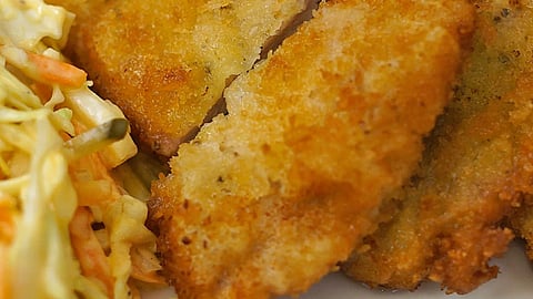 Simpol: Crispy Breaded Porkchop with Coleslaw