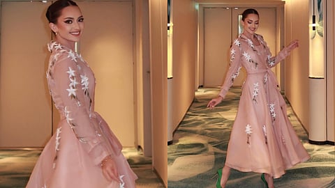 Miss Universe Philippines 2025 Ahtisa Manalo during a closed door interview