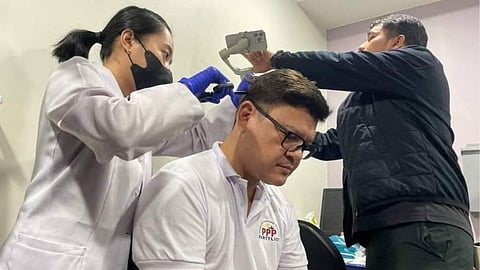 Davao City First District Representative Paolo "Pulong" Duterte took a hair follicle test on October 23, 2024, at the Hi-Precision Diagnostics Center in Mandaluyong City. The "Hair 7 Drug Panel Test," conducted by Omega Laboratories, screened for various substances, including Amphetamine, Methamphetamine, Cocaine, Opiates, Phencyclidine (PCP), THC Metabolite (Marijuana), and Benzodiazepines. The test results indicated that none of the drugs were detected at levels equal to or greater than the cutoff limits.