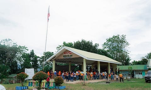 The covered space with a stage that was turned over by the Davao del Sur Provincial Government to Labonn Elementary School in Sulop.