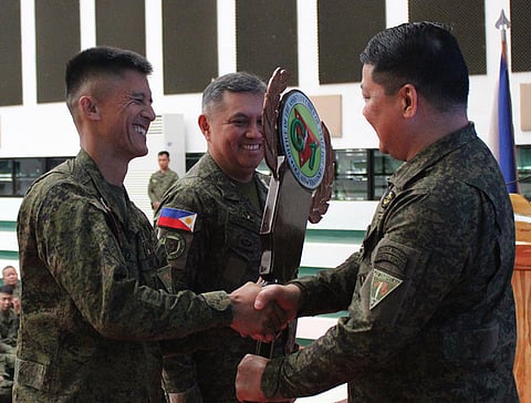 ZAMBOANGA. The Army’s 1st Infantry Division initiates change in the leadership of two of its offices in a ceremony on Wednesday, November 19, at Camp Major Cesar Sang-an in Labangan, Zamboanga del Sur.