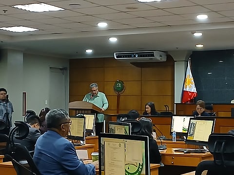 BACOLOD. In this file photo, Bacolod City Councilor Caesar Distrito delivers a privileged speech during the regular session at the City Council Wednesday afternoon, November 16, 2025,