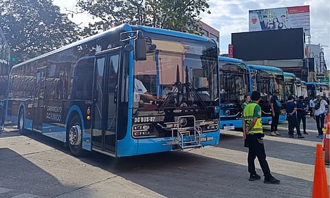 DC BUS. The ten brand-new, low-floor buses under the Davao City Interim Bus Service (DIBS) were displayed at the City Hall Grounds on Thursday, November 27, 2025, and are set to be launched the same day. These buses are part of the City Government of Davao's efforts to modernize public transportation and provide more comfortable, reliable rides for commuters, especially during rush hours.