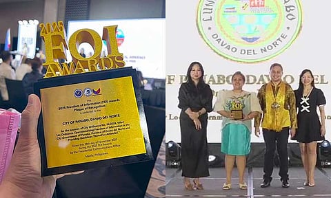 Panabo recognized as Pioneer FOI implementor in Davao