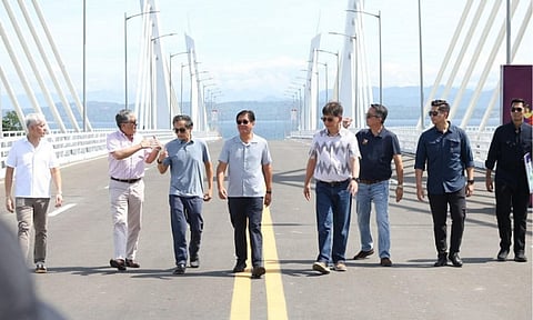 President Ferdinand "Bongbong" Marcos Jr. led the inspection of the ₱3.126-billion China-grant Bucana Bridge on Thursday, Dec. 4, 2025. The 480-meter bridge is expected to accommodate 35,000 vehicles daily and ease traffic congestion in the city’s downtown.